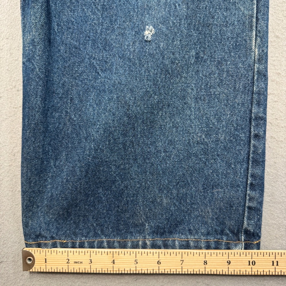 Big Bill Denim Bib Overalls Men's 48 Blue Distressed Workwear Dungarees Canada - Picture 7 of 13